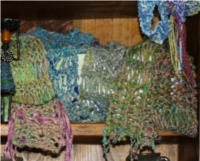 Katherine Gillman - Wide-ranging assortment of wildly imaginative hand-knit scarves Wide-ranging assortment of wildly imaginative hand-knit scarves